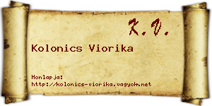 Kolonics Viorika névjegykártya